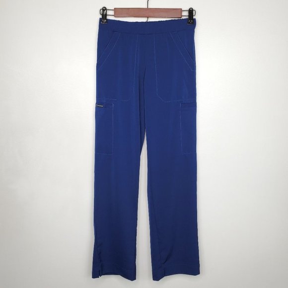 WonderWink Women's Navy Elastic Waist Medical Uniform Srub Pants Style 5112P XSP - Picture 1 of 16